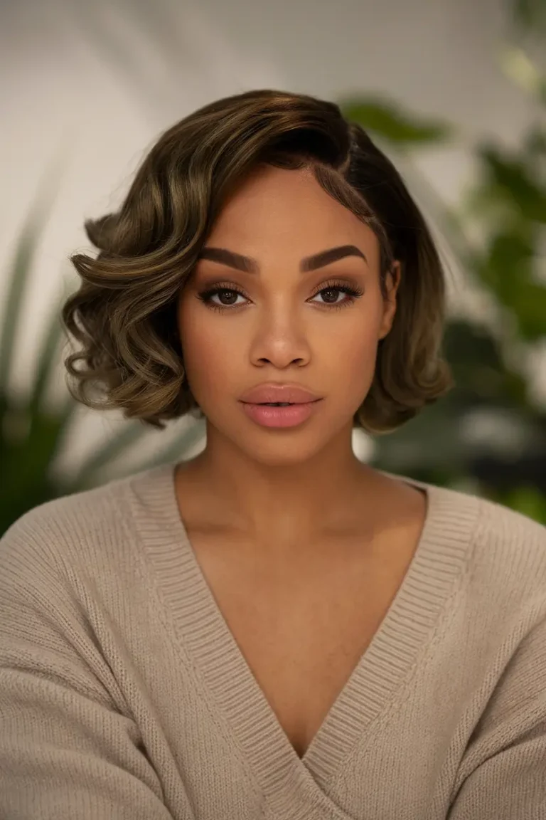 1. Side-Part Sculpted Curls